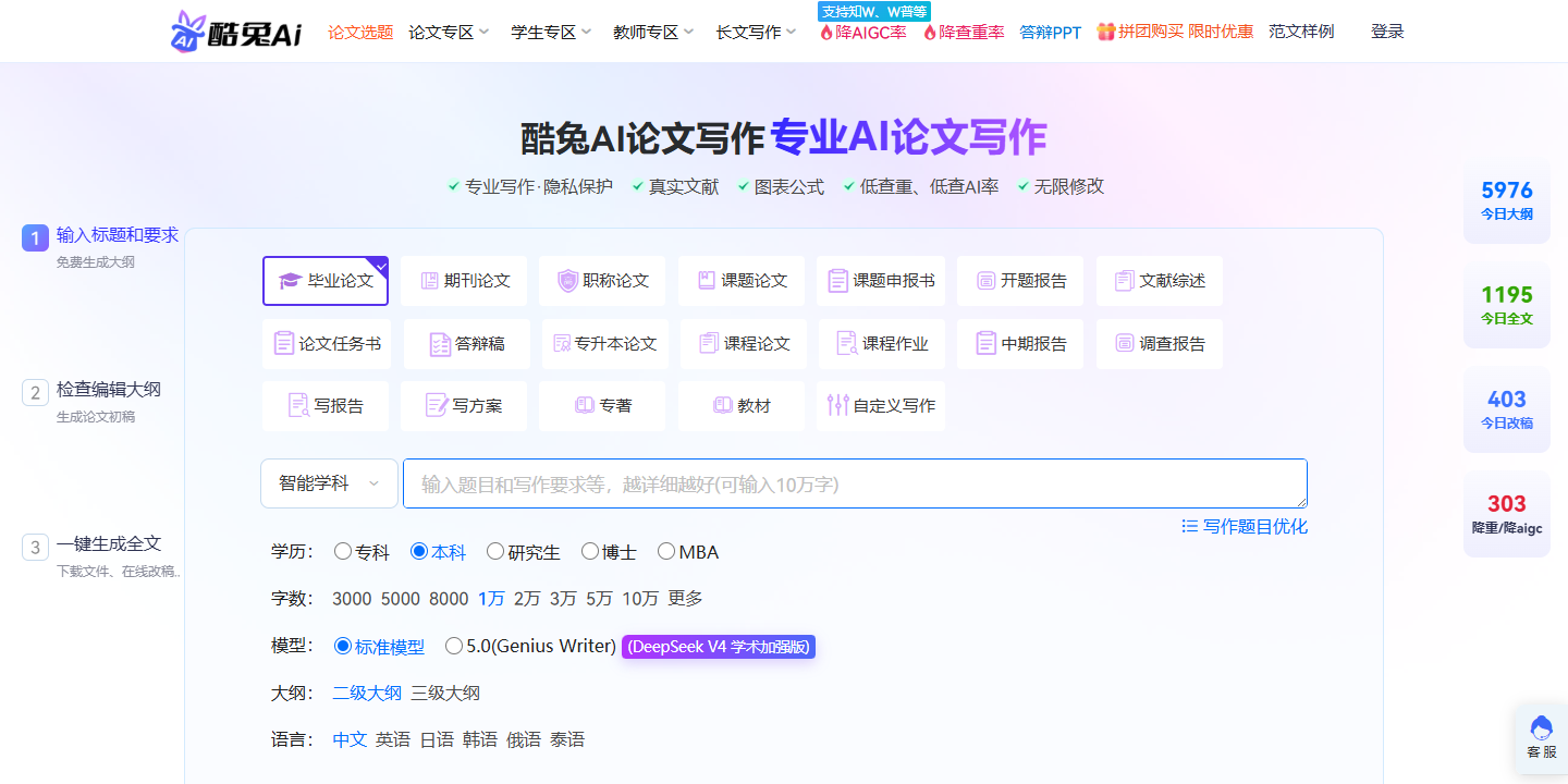 酷兔AI论文 展示图片 1